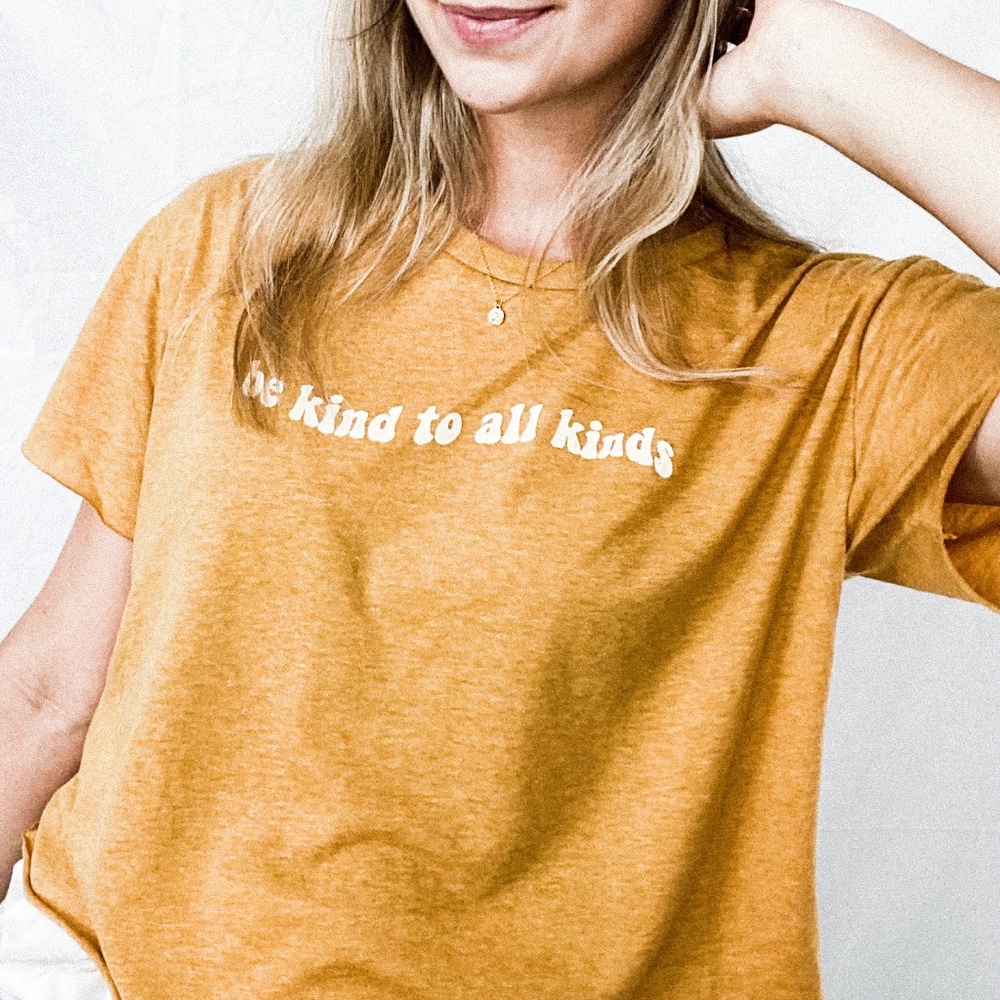 be kind to all kinds | raw hem tee